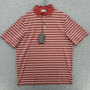 KJUS Luis Multi Stripe Polo Mens 50 M Red White Golf Shirt NWT MG60-J01